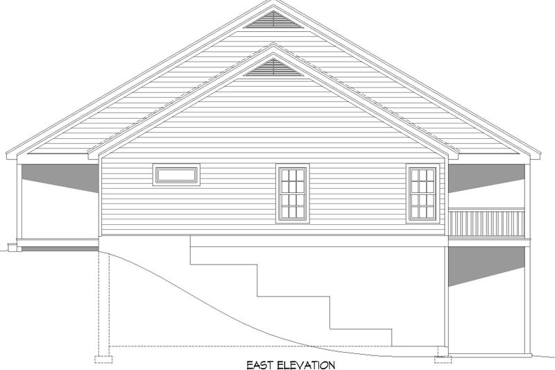 House Blueprint - Exterior - Other Elevation for Ranch House Plan #932-662 - 3 bed, 2.5 bath
