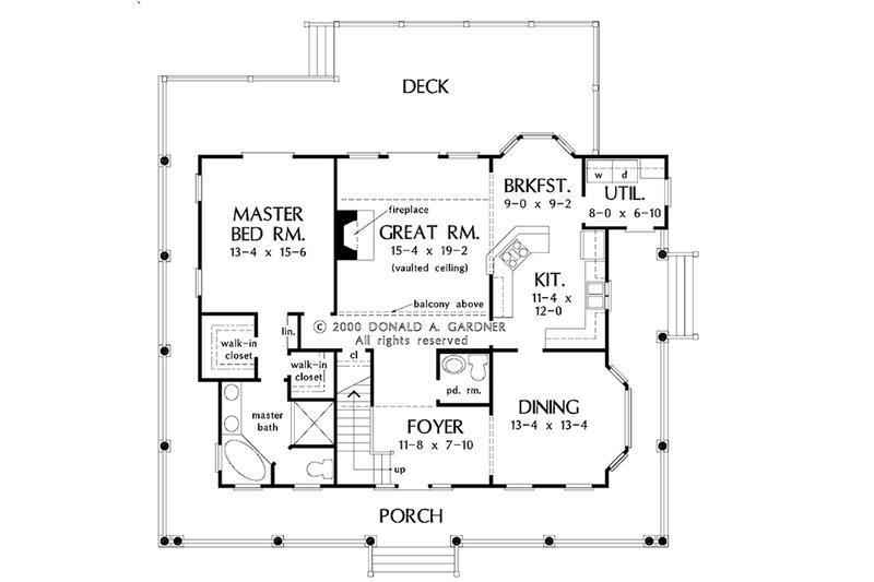 Architectural House Design - Floor Plan - Main Floor for Country House Plan #929-48 - 3 bed, 2.5 bath