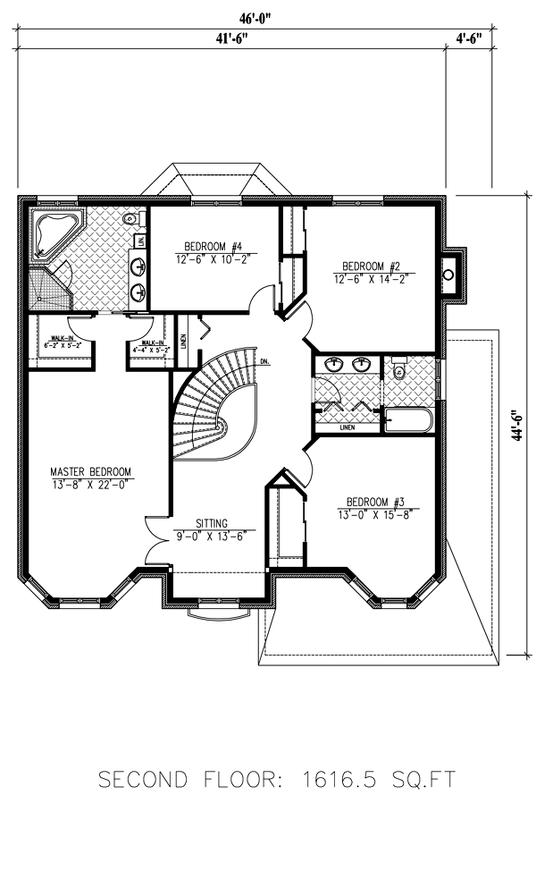 Cottage Floor Plan - Upper Floor Plan #138-385