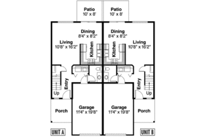 Floor Plan - Main Floor for Traditional House Plan #124-571 - 4 bed, 2.5 bath