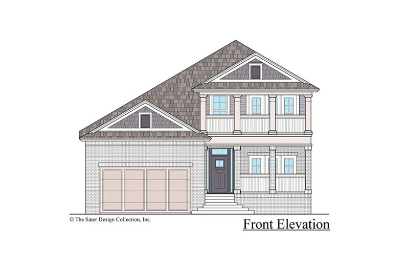 House Blueprint - Exterior - Front Elevation 3 for Traditional House Plan #930-498 - 4 bed, 3 bath