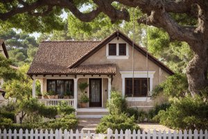 Exterior - Front Elevation 4 for Cottage House Plan #515-56 - 2 bed, 2 bath