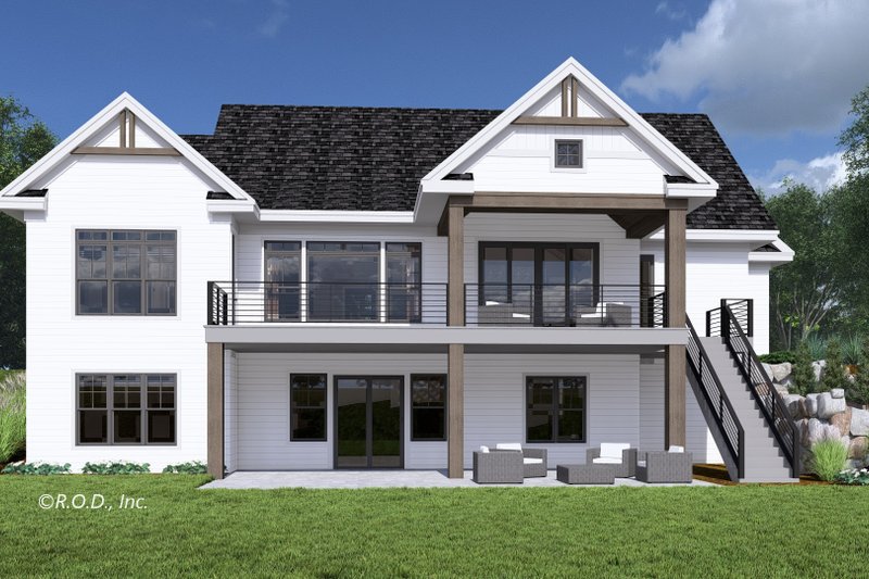 House Design - Exterior - Rear Elevation 1 for Farmhouse House Plan #51-1449 - 4 bed, 4 bath