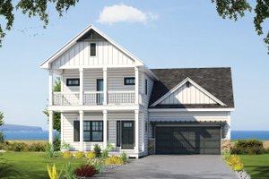 House Design - Beach Exterior - Front Elevation Plan #20-2426