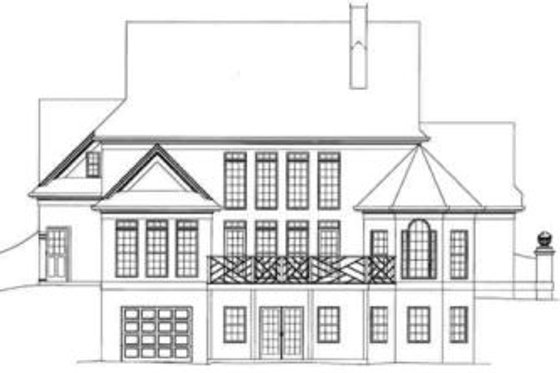 Exterior - Rear Elevation for Colonial House Plan #119-108 - 4 bed, 2.5 bath