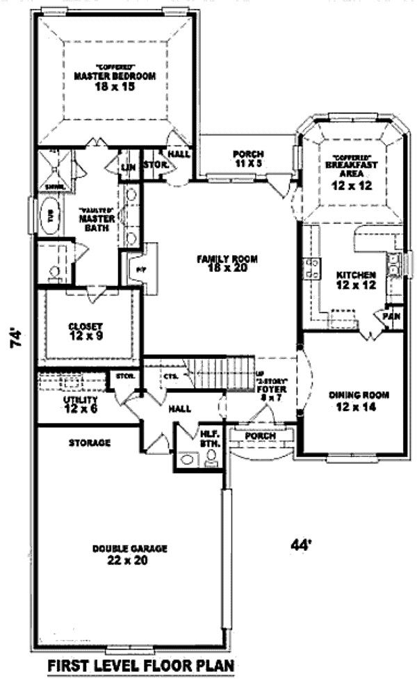 Floor Plan - Main Floor for European House Plan #81-13745 - 3 bed, 2.5 bath