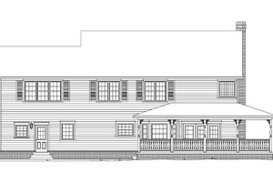 Exterior - Rear Elevation for Farmhouse House Plan #11-214 - 4 bed, 2.5 bath