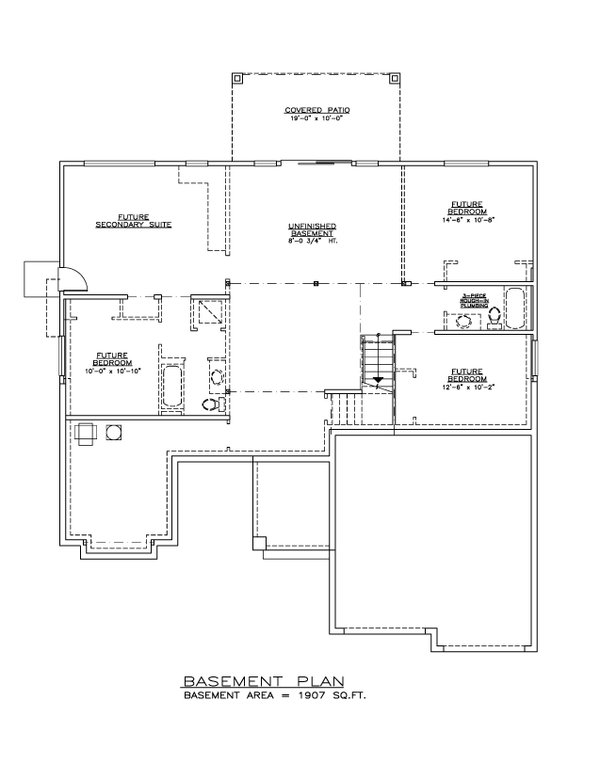 Modern Floor Plan - Lower Floor Plan #1100-31