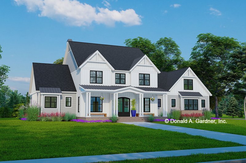 Dream House Plan - Farmhouse Exterior - Front Elevation Plan #929-1168