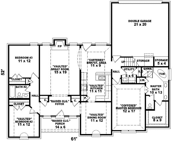 Traditional Floor Plan - Main Floor Plan #81-919