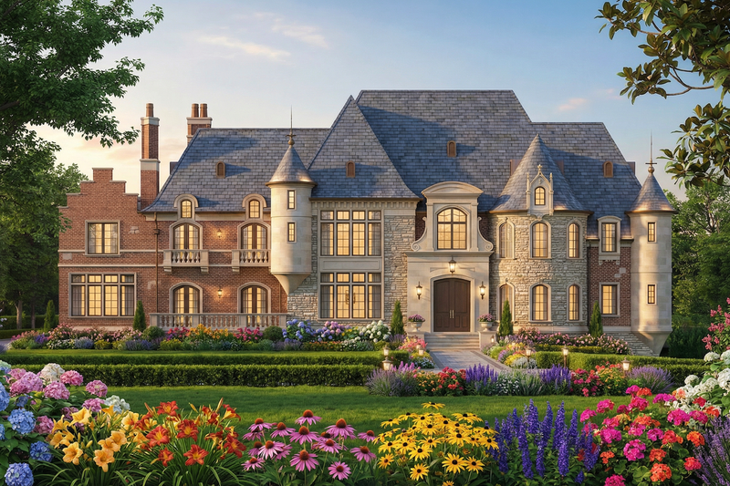 Architectural House Design - Exterior - Front Elevation 5 for European House Plan #119-481 - 5 bed, 5 bath