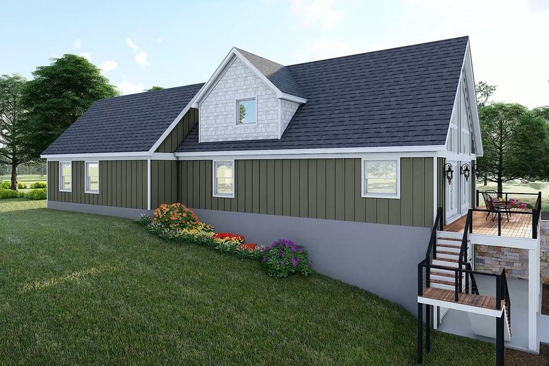 Dream House Plan - Exterior - Other Elevation 1 for Southern House Plan #932-1168 - 2 bed, 3 bath