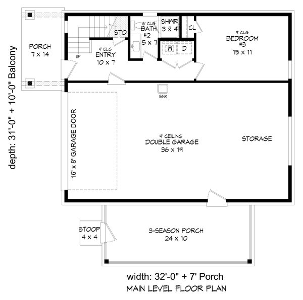 House Blueprint - Contemporary Floor Plan - Main Floor Plan #932-561