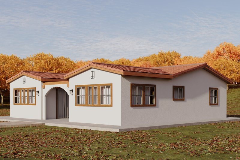 Home Plan - Exterior - Other Elevation for Mediterranean House Plan #1106-33 - 3 bed, 2 bath