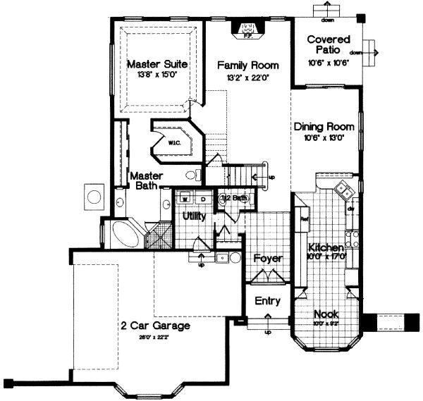 European Floor Plan - Main Floor Plan #417-223