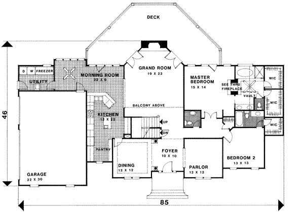 Dream House Plan - European Floor Plan - Main Floor Plan #56-214