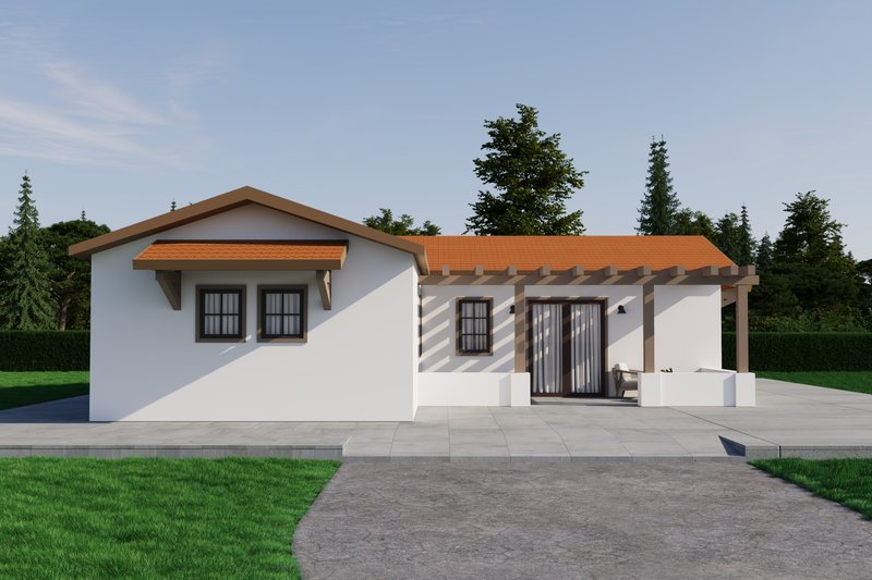 Architectural House Design - Exterior - Other Elevation 1 for Mediterranean House Plan #1106-56 - 2 bed, 2 bath
