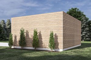 Exterior - Rear Elevation for Modern House Plan #455-506, 0 bath