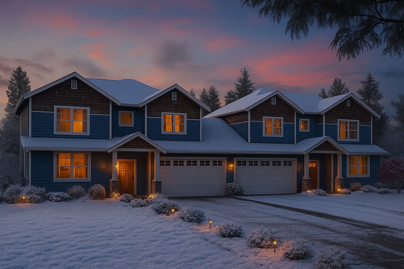 Architectural House Design - Exterior - Front Elevation 4 for Craftsman House Plan #124-1268 - 6 bed, 4.5 bath
