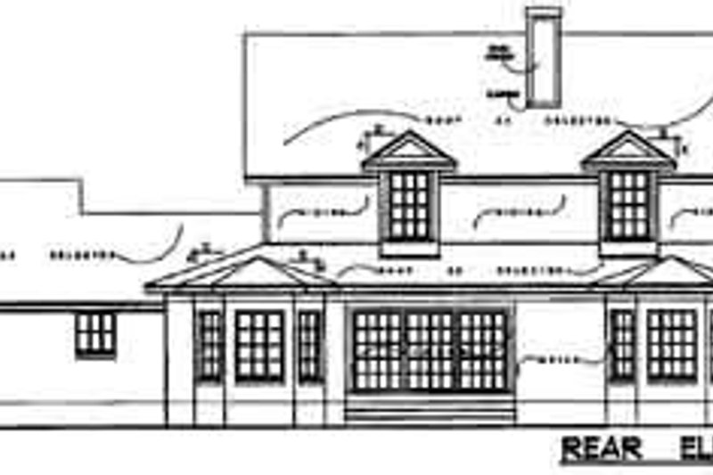 House Plan Design - Exterior - Rear Elevation for Traditional House Plan #40-151 - 4 bed, 3.5 bath