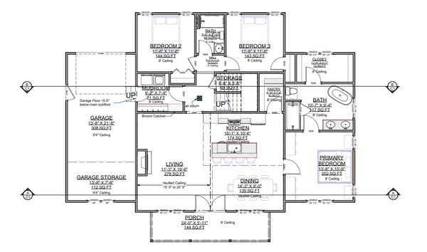Barndominium Floor Plan - Main Floor Plan #1116-30