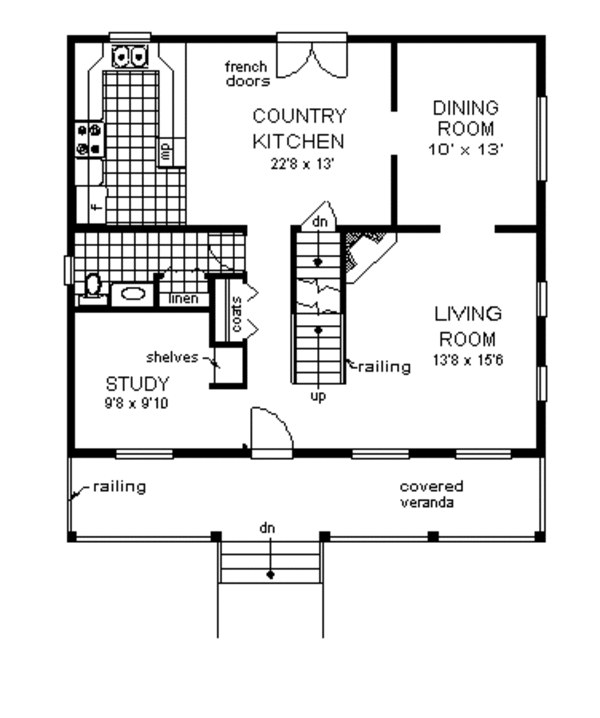 Craftsman Floor Plan - Main Floor Plan #18-235