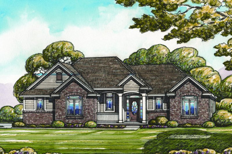 House Design - Traditional Exterior - Front Elevation Plan #20-2096