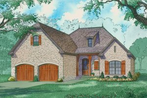 Ranch Exterior - Front Elevation Plan #923-92