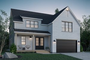 Exterior - Front Elevation for Farmhouse House Plan #23-2776 - 3 bed, 1.5 bath