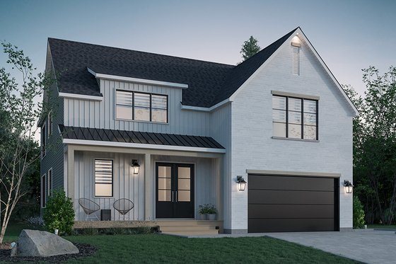 Exterior - Front Elevation for Farmhouse House Plan #23-2776 - 3 bed, 1.5 bath