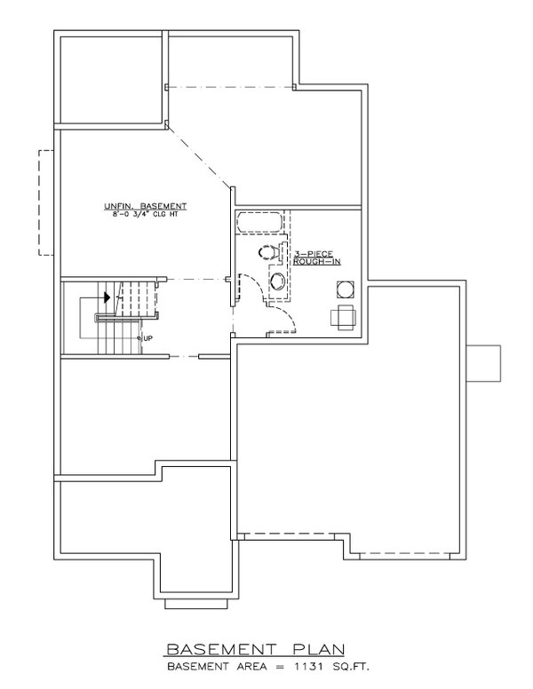 Craftsman Floor Plan - Lower Floor Plan #1100-79