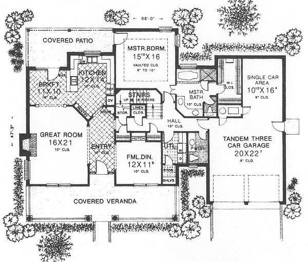 Traditional Floor Plan - Main Floor Plan #310-621