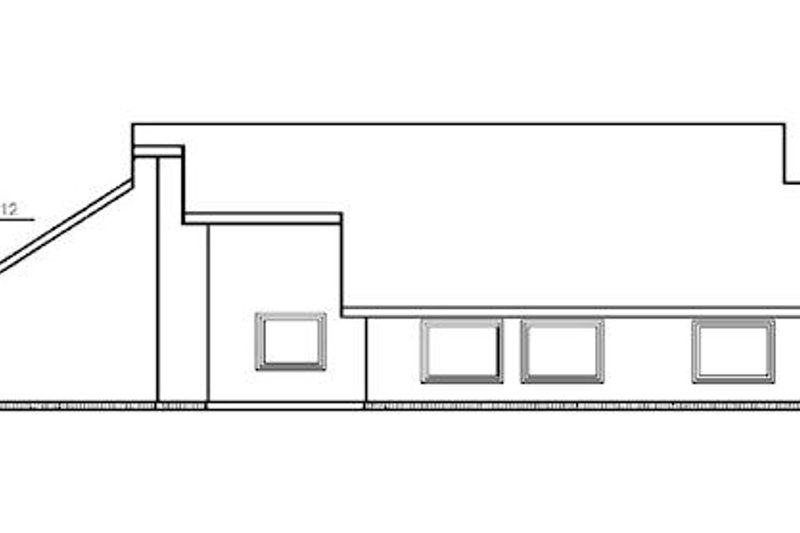 Home Plan - Exterior - Rear Elevation for Country House Plan #60-648 - 3 bed, 2 bath