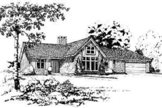 Exterior - Front Elevation for Modern House Plan #312-331 - 3 bed, 2.5 bath