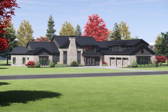 Exterior - Front Elevation 4 for Farmhouse House Plan #1096-4 - 4 bed, 4.5 bath