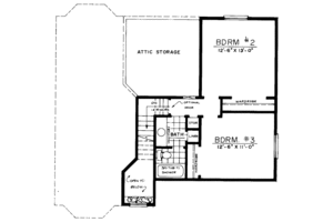 Floor Plan - Upper Floor for Bungalow House Plan #303-296 - 3 bed, 2.5 bath