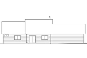 Exterior - Rear Elevation for Country House Plan #124-1066 - 3 bed, 2 bath