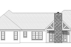 Exterior - Rear Elevation for Traditional House Plan #932-104 - 3 bed, 2.5 bath