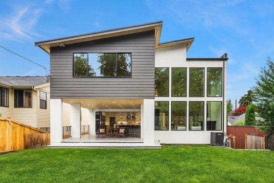 Exterior - Rear Elevation 1 for Modern House Plan #1066-109 - 6 bed, 3.5 bath