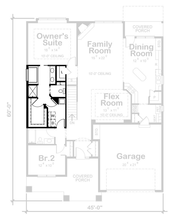 Craftsman Floor Plan - Other Floor Plan #20-2463