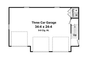 Floor Plan - Main Floor for Craftsman House Plan #21-355 - 1 bed, 1 bath