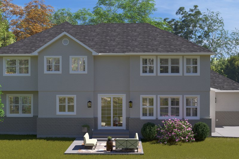 House Design - Exterior - Rear Elevation 1 for Farmhouse House Plan #1060-262 - 4 bed, 2.5 bath