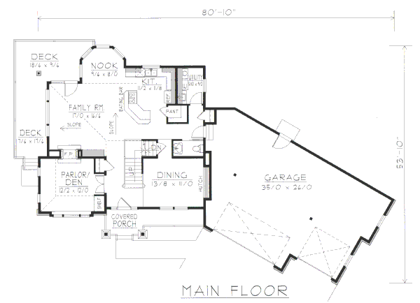 Traditional Floor Plan - Main Floor Plan #112-150