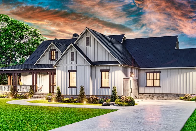 House Plan Design - Exterior - Other Elevation 2 for Farmhouse House Plan #54-575 - 3 bed, 2.5 bath