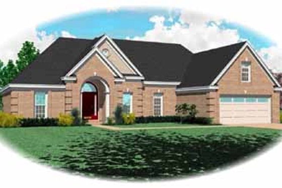 Exterior - Front Elevation for European House Plan #81-300 - 3 bed, 2 bath