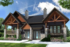 House Plan Design - Craftsman Exterior - Front Elevation Plan #23-2694