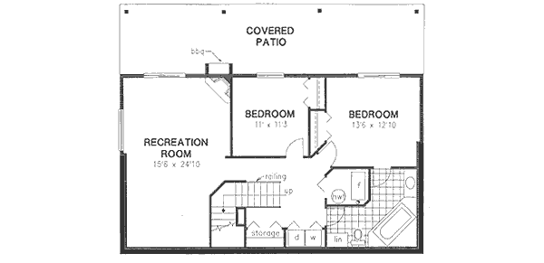 Home Plan - Traditional Floor Plan - Lower Floor Plan #18-9054