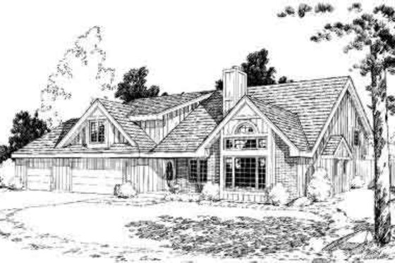 Exterior - Front Elevation for Traditional House Plan #312-168 - 3 bed, 2.5 bath