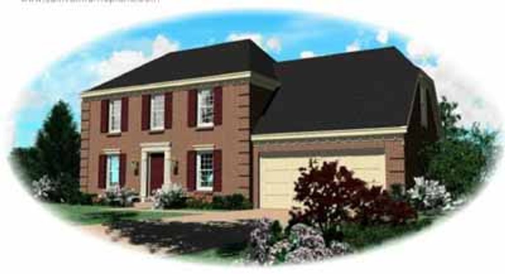 Exterior - Front Elevation 2 for European House Plan #81-154 - 3 bed, 2.5 bath
