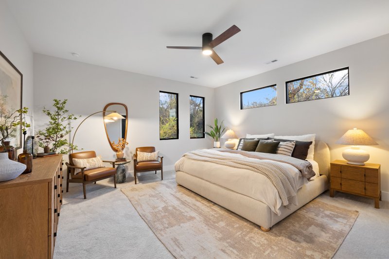 House Blueprint - Interior - Master Bedroom for Modern House Plan #1080-28 - 3 bed, 2.5 bath